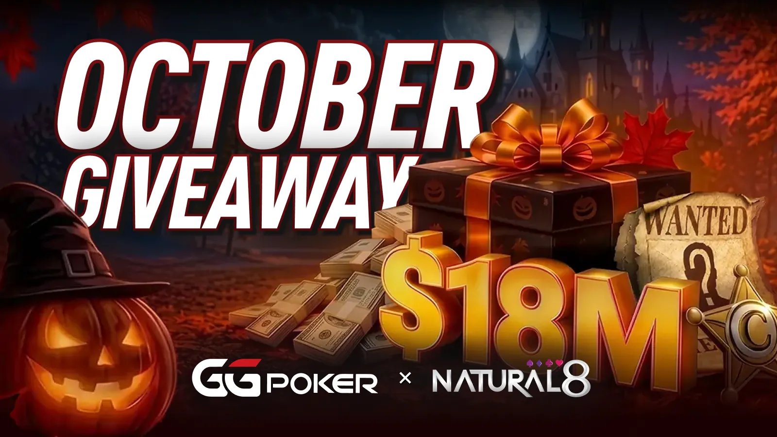 GGPoker and Natural8 $18M October Giveaway